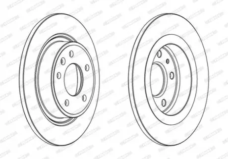 Гальмівний диск задній Лів/Прав CHEVROLET CRUZE, ORLANDO, VOLT OPEL AMPERA, ASTRA J, ASTRA J GTC, CASCADA, ZAFIRA C 1.3D-2.0D 05.09 FERODO DDF1871C Купити в Україні