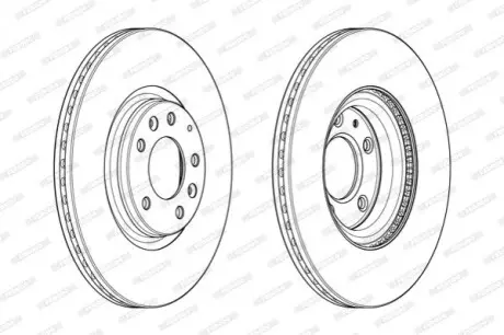 Гальмівний диск переднійЛів/Прав MAZDA 3, 6 2.3 01.02-09.14 FERODO DDF1880C