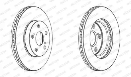 Диск тормозной FERODO DDF1886C