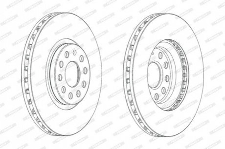 Диск гальмівний FERODO DDF2016C1