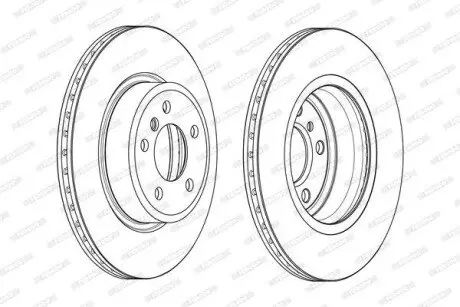 Гальмівний диск переднійЛів/Прав BMW 5 (F10), 5 (F11), X1 (F48) 1.5-3.0D 06.09-06.22 FERODO DDF2039C Купити в Україні