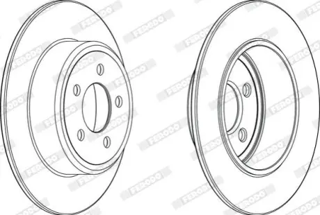 Комплект тормозных дисков (2 шт) задн лев/прав CHRYSLER 300C 2.7-6.4 09.04- FERODO DDF2064C