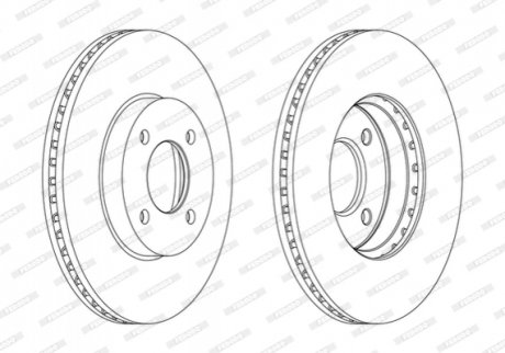 Диск тормозной FERODO DDF2068C