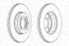 Фото Гальмівний диск переднійЛів/Прав SEAT AROSA, CORDOBA, CORDOBA VARIO, IBIZA II, INCA, TOLEDO I VW CADDY, CADDY II, CORRADO, GOLF II, GOLF III, GOLF IV 1.0-Electric 08.83-06.09 FERODO (DDF207C) зображення 2