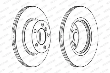 Гальмівний диск передній Лів/Прав BMW 1 (F20), 1 (F21), 3 (F30, F80), 3 (F31), 3 GRAN TURISMO (F34), 4 (F32, F82), 4 (F33, F83), 4 GRAN COUPE (F36) 1.5-2.0D 07.11 FERODO DDF2195C