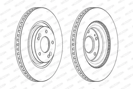 Гальмівний диск передній Лів/Прав HYUNDAI GRANDEUR, I20 III, I40 I, I40 I CW, IX35, KONA, NEXO, SONATA VII, TUCSON KIA CADENZA I, CEE'D, CEED, OPTIMA 1.0-Electric 01.10 FERODO DDF2199C