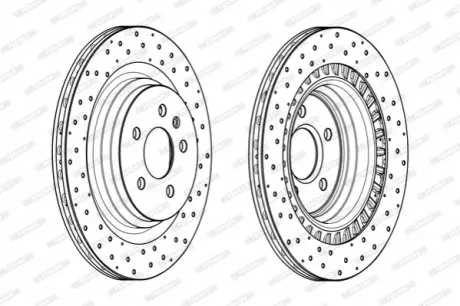 Гальмівний диск заднійЛів/Прав MERCEDES GLE (W166), M (W166) 2.2D/3.0D/3.5 06.11-10.18 FERODO DDF2205C Купити в Україні