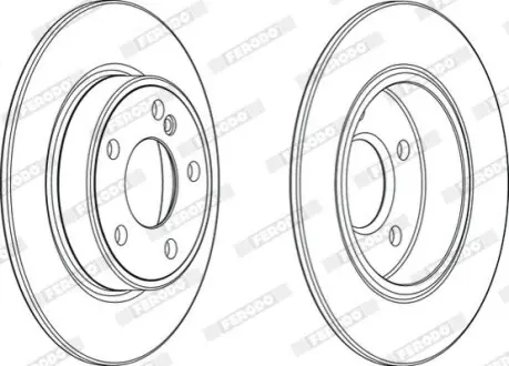 Фото Диск гальмівний (задній) MB A-class (W176)/B-class (W246)/W242)/CLA (C117) 12- (276x8.9) FERODO (DDF2335C) зображення 1