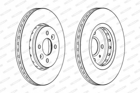 Гальмівний диск FERODO DDF2350C