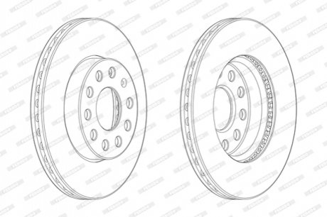 Диск тормозной FERODO DDF2400C1 (фото 1)