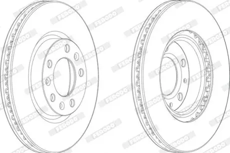 Гальмівний диск переднійЛів/Прав OPEL ASTRA L PEUGEOT 308, 308 II, 308 III 1.2-2.0D 09.13 FERODO DDF2405C