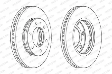 Диск тормозной передн Лев/Прав FORD RANGER 2.0D-3.2D 04.11 FERODO DDF2462C1