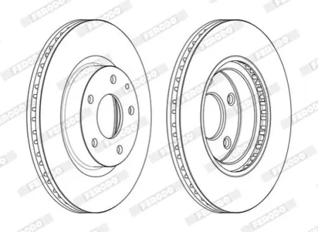 Фото Диск гальмівний (передній) Mazda 3 13-/CX-3 15- (295x25) (з покриттям) (вентил.) FERODO (DDF2465C) зображення 1