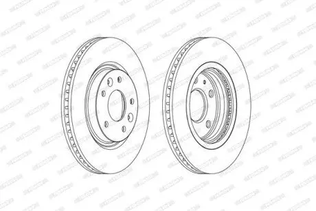 Фото Диск гальмівний (передній) Nissan Qashqai II/X-trail 13-/ Leaf 14-/ Renault Kadjar 13- (295x26) FERODO (DDF2466C) зображення 1