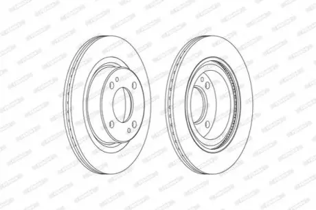 Гальмівний диск переднійЛів/Прав MITSUBISHI MIRAGE / SPACE STAR VI, MIRAGE VI 1.0/1.2/1.2LPG 01.12 FERODO DDF2467C
