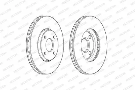 Гальмівний диск переднійЛів/Прав FORD ECOSPORT TOYOTA FJ CRUISER 1.0-4.0 01.10 FERODO DDF2478C