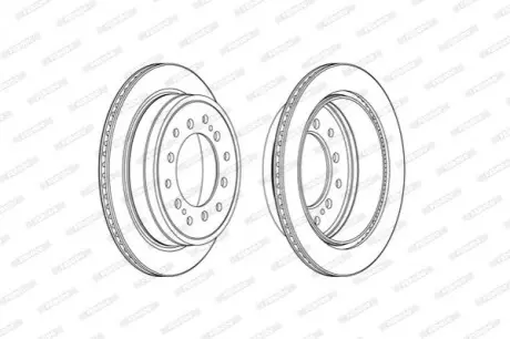 Гальмівний диск задній Лів/Прав LEXUS GX TOYOTA 4 RUNNER V, FJ CRUISER, FORTUNER, LAND CRUISER, LAND CRUISER PRADO 2.7-4.6 01.06 FERODO DDF2505C Купити в Україні