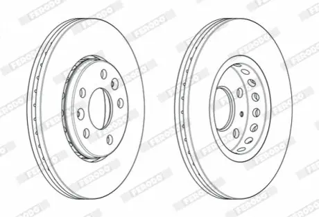 Гальмівний диск переднійЛів/Прав FIAT TALENTO NISSAN NV300, PRIMASTAR OPEL VIVARO B RENAULT TRAFIC III 1.6D/2.0D/Electric 05.14 FERODO DDF2507C Купити в Україні