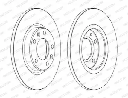 Гальмівний диск задній Лів/Прав DS DS 4 II CITROEN BERLINGO, C4 GRAND PICASSO II, C4 PICASSO II, C4 SPACETOURER, GRAND C4 SPACETOURER OPEL ASTRA L, COMBO 1.2-Electric 02.13 FERODO DDF2569C