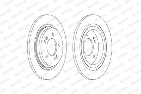 Фото Диск гальмівний (задній) Hyundai Sonata 2.4 10-15 (284x10) FERODO (DDF2604C) зображення 1