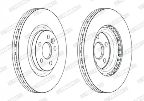 Диск гальмівний передн Лів/Прав JAGUAR E-PACE LAND ROVER DISCOVERY SPORT, RANGE ROVER EVOQUE 1.5H-2.2D 06.11 FERODO DDF2632C1 Купити в Україні