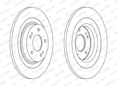 Диск гальмівний (задній) Mitsubishi Outlander 12-/Peugeot 4008 1.6/1.8HDi 12- (302x10) FERODO DDF2652C Купити в Україні