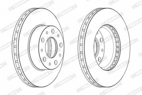 Диск тормозной - (1612435180, 1612435280, 51957507) FERODO DDF2659