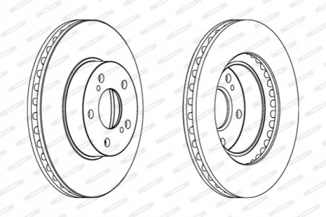 Диск тормозной FERODO DDF485C