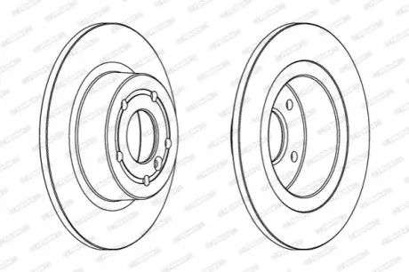Диск гальмівний задн Лів/Прав LAND ROVER DISCOVERY II, RANGE ROVER II, RANGE ROVER III 2.5D-4.6 07.94-08.12 FERODO DDF874C