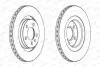 Фото Гальмівний диск переднійЛів/Прав AUDI A3 SEAT IBIZA IV, LEON, TOLEDO II SKODA OCTAVIA I VW BORA, BORA I, GOLF IV, GOLF V, JETTA III, NEW BEETLE 1.4-2.3 09.96-05.15 FERODO (DDF928C) зображення 2