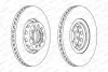 Диск гальмівний (передній) Audi 100/A6/A8 V8 2.2-4.2 88-02 (314x30) FERODO (DDF954C1) зображення 1