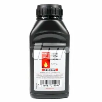 Гальмівна рідина DOT4 (0,25L) [сухість: 249°C, вологість: 158°C SAE 1350, ISO/DIN 4925 FERODO FBX025 Купити в Україні