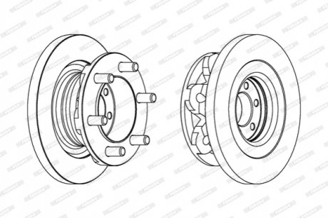 Диск тормозной FERODO FCR313A (фото 1)