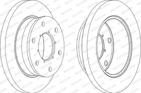 Диск тормозной FERODO FCR343A (фото 1)