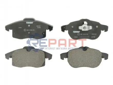 Комплект гальмівних колодок передн (із замком), CHEVROLET VECTRA OPEL ASTRA H, ASTRA H GTC, SIGNUM, VECTRA B, VECTRA C, VECTRA C GTS, ZAFIRA B SAAB 9-3, 9-3X 1.6-3.2 05.98-02.15 FERODO FDB1520 Купити в Україні