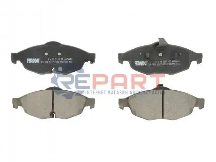 Комплект гальмівних колодок передн (із замком), CHRYSLER SEBRING DODGE STRATUS II 2.0-3.0 01.00 FERODO FDB1550
