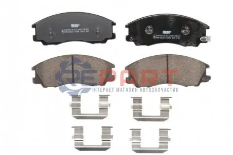 Комплект гальмівних колодок передн, HYUNDAI TERRACAN 2.5D/2.9D/3.5 11.01-12.06 FERODO FDB1670