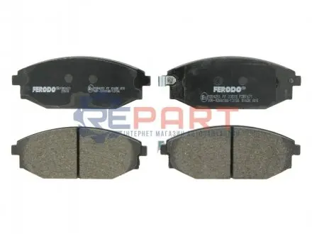 Комплект гальмівних колодок передн, HYUNDAI GALLOPER I, GALLOPER II 2.5D/2.6D/3.0 08.91-12.03 FERODO FDB1671