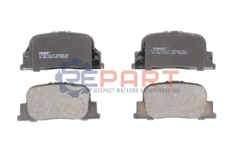 Комплект гальмівних колодок задн, TOYOTA CALDINA, CAMRY, OPA, PRIUS 1.5H-3.0 08.96-12.09 FERODO FDB1686