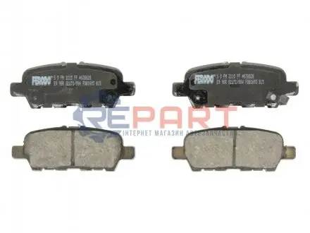 Комплект гальмівних колодок задн, INFINITI EX, FX, G, JX, M, M35, M37, M45, Q50, Q60, Q70, QX50 I, QX60 NISSAN ALTIMA, CUBE, ELGRAND, JUKE, LEAF, MAXIMA, MURANO I, MURANO II 1.2-Electric 09.96 FERODO FDB1693 Купити в Україні