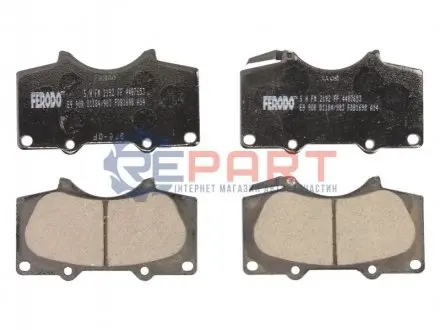 Комплект гальмівних колодок передн, LEXUS GX, LX MITSUBISHI PAJERO IV TOYOTA 4 RUNNER IV, 4 RUNNER V, COROLLA, FJ CRUISER, FORTUNER, HILUX VII, HILUX VIII, LAND CRUISER 1.4-5.7 03.96 FERODO FDB1698 Купити в Україні