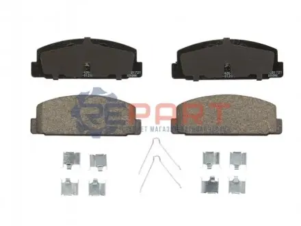 Комплект гальмівних колодок задн (з пружиинами), MAZDA 323 F V, 323 F VI, 323 S VI, 6, 626 V, PREMACY, RX-7 I, RX-7 II MITSUBISHI GALANT IV 1.1-2.5 09.80-07.13 FERODO FDB1721 Купити в Україні