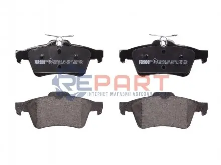 Фото Комплект гальмівних колодок (задніх) Citroen C5/Ford C-Max 07-/Focus/Connect 04-13/Renault Laguna 07-15/Volvo FERODO (FDB1766) зображення 1