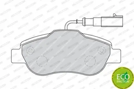 Комплект гальмівних колодок передн, FIAT 500, 500 C, PANDA, PUNTO EVO FORD KA 1.2-1.4CNG 09.03 FERODO FDB1945 Купити в Україні