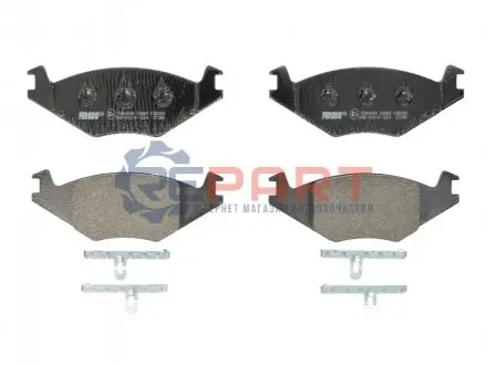 Комплект гальмівних колодок передн, SEAT CORDOBA, CORDOBA VARIO, IBIZA II VW GOLF II, JETTA II, POLO, POLO CLASSIC, POLO II 1.0-1.9D 10.81-10.02 FERODO FDB385