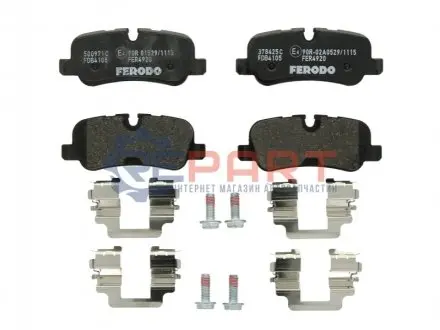 Комплект гальмівних колодок задн, LAND ROVER DISCOVERY III, DISCOVERY IV, RANGE ROVER III, RANGE ROVER SPORT I 3.0-5.0 07.04-12.18 FERODO FDB4105 Купити в Україні