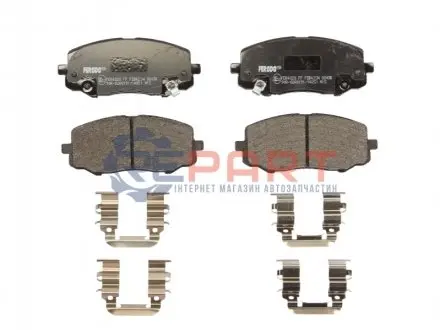 Комплект гальмівних колодок передн, HYUNDAI I10 I, I20 I KIA PICANTO I, PICANTO II 1.0-1.2LPG 04.04-03.17 FERODO FDB4234