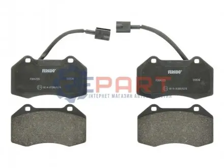 Комплект гальмівних колодок передн, ABARTH 500 / 595 / 695, 500C / 595C / 695C, PUNTO, PUNTO EVO ALFA ROMEO 4C, 4C SPIDER, MITO 1.4/1.8 08.08 FERODO FDB4320