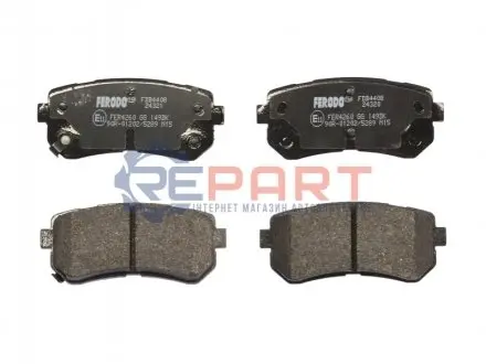 Комплект гальмівних колодок задн, KIA CEE'D, PRO CEE'D, RIO II 1.4-2.0LPG 03.05-02.13 FERODO FDB4408 Купити в Україні