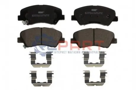 Комплект гальмівних колодок передн, HYUNDAI ACCENT IV, ACCENT V, BAYON, ELANTRA V, I20 ACTIVE, I20 II, I20 III, SOLARIS KIA CARENS IV, RIO III, RIO IV, STONIC 1.0-2.0 09.10 FERODO FDB4623 Купити в Україні